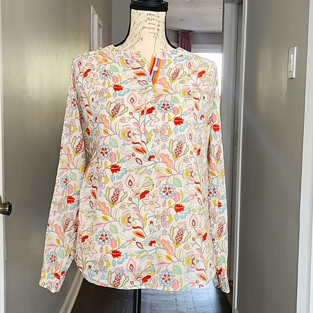 Boden Relaxed Popover Cotton Blouse